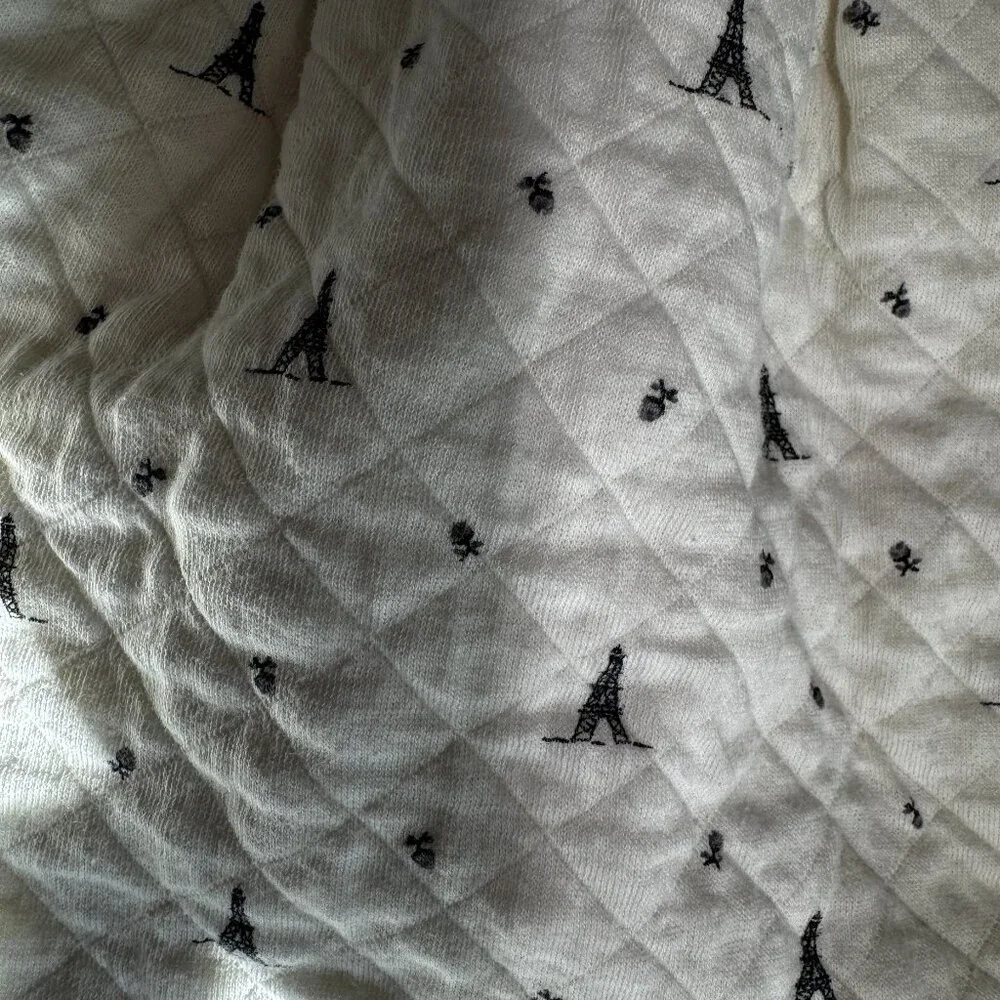 Janie and Jack Eiffel Tower Cream Footie Size 3-6 Months
